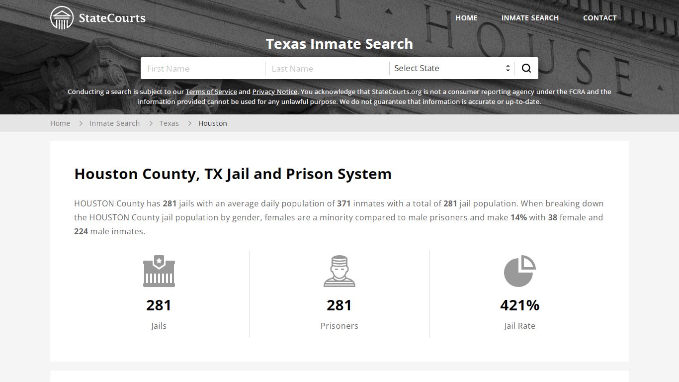Houston County, TX Inmate Search - StateCourts