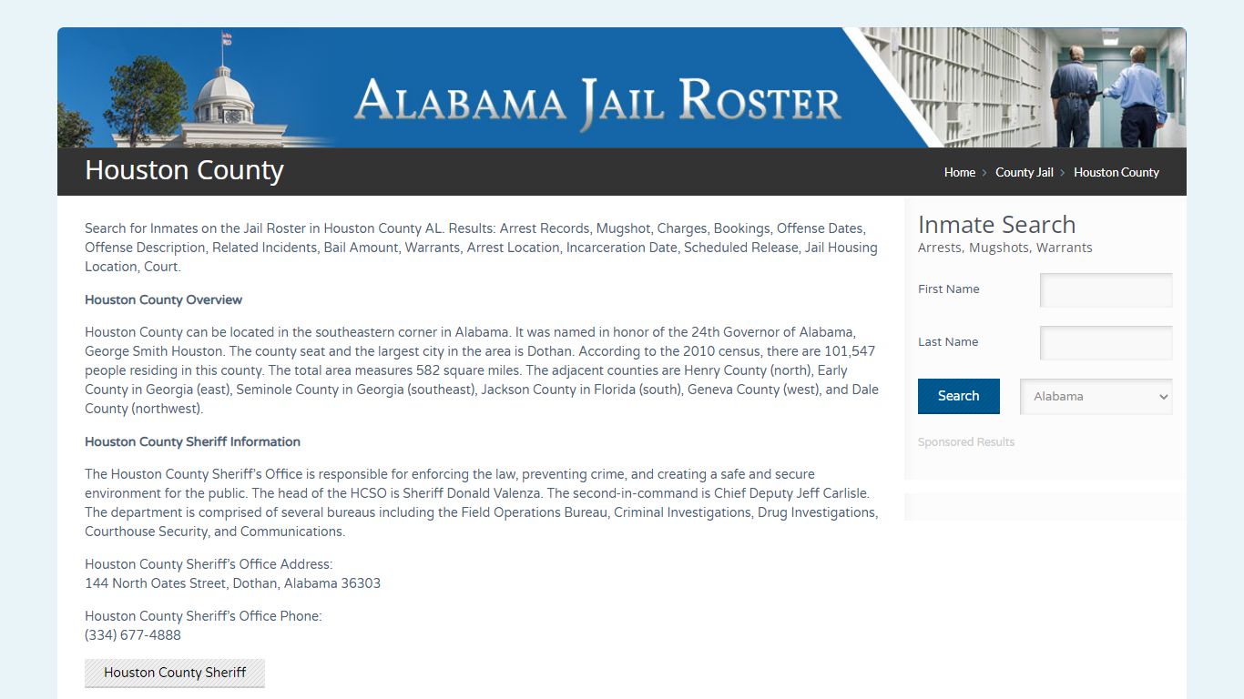 Houston County | Alabama Jail Inmate Search