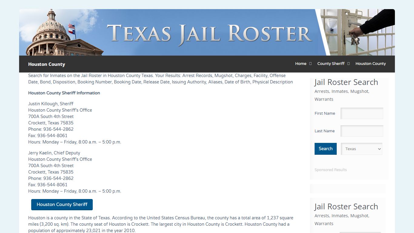 Houston County | Jail Roster Search